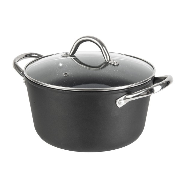 Cratita din aluminiu forjat 4.3L, 24x11,5cm, Bohmann, manere din inox si capac