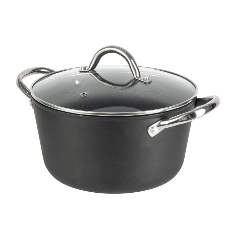 Cratita din aluminiu forjat 6.2L, 28x12,5cm, Bohmann, manere din inox si capac
