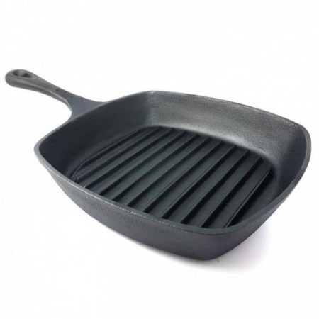 Tigaie grill din fonta fara capac, 26cm, Rosberg