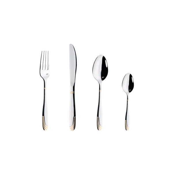 Set tacamuri 24 piese Bohmann Premium, Otel inoxidabil, auriu