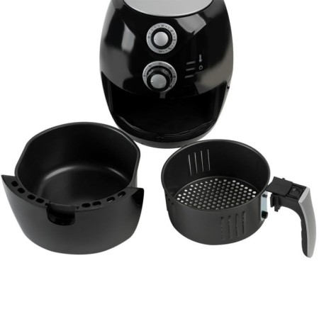 Friteuza Airfryer cu aer cald, 1600W, 2.6L, 80°C~200°C, Temporizator, Rozberg, Negru