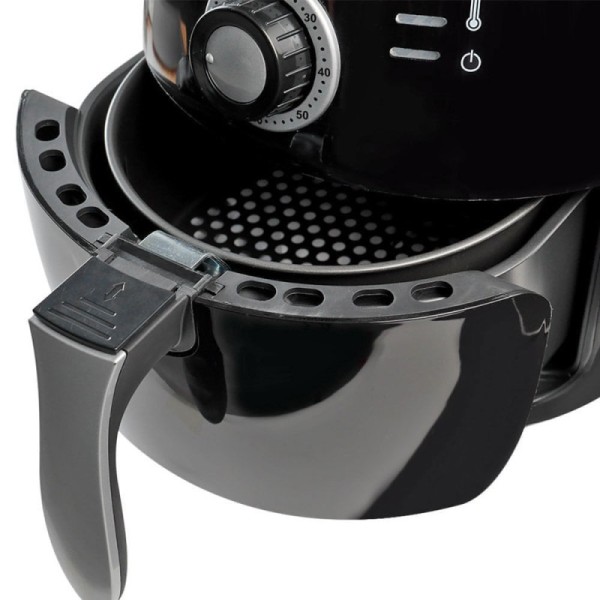 Friteuza Airfryer cu aer cald, 1600W, 2.6L, 80°C~200°C, Temporizator, Rozberg, Negru