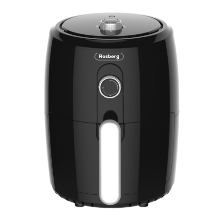 Friteuza Airfryer aer cald Rosberg Premium, 1000W, 2.0L, 80°C~200°C, Temporizator, Negru