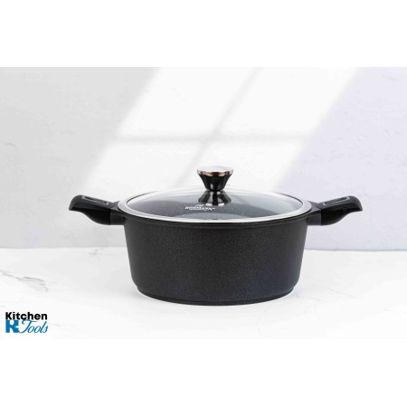 Cratita cu maner detasabil, 6.5litri, aluminiu turnat, Bohmann, suprafata antiaderenta, inclusiv inductie