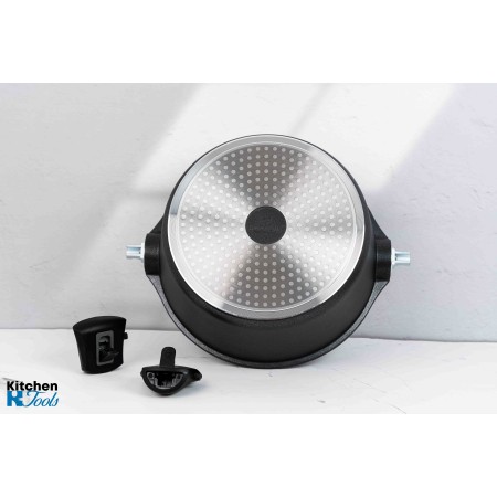 Cratita cu maner detasabil, 6.5litri, aluminiu turnat, Bohmann, suprafata antiaderenta, inclusiv inductie