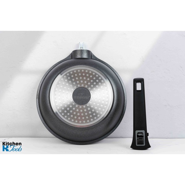 Tigaie cu maner detasabil, 28cm, aluminiu turnat, Bohmann, suprafata antiaderenta, inclusiv inductie