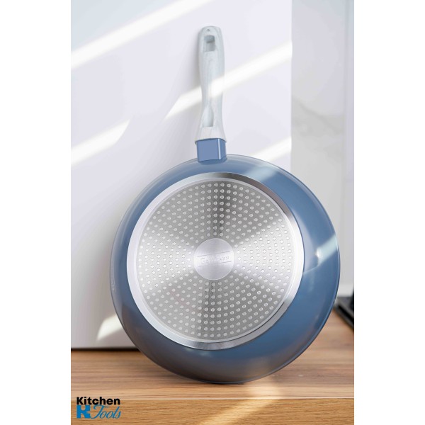 Tigaie antiaderenta din titan cu senzor, 22x4cm, invelis dublu antiaderent titan, inclusiv inductie+cuptor, Goldmann